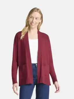 Walmart Women's and Women's Plus Open Front Cardigan Sweater, Sizes XS-4X offer