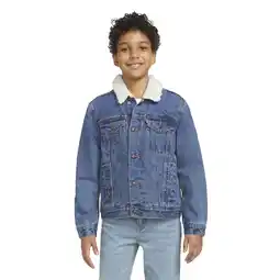 Walmart Boys' Faux Shearling Denim Trucker Jacket, Sizes 8-20 offer