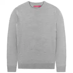 Walmart Men's Sweater Crew Neck Long Sleeve Acrylic Pullover Heather Grey, XL offer
