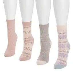 Walmart Women's 4 Pack Holiday Boot Socks offer