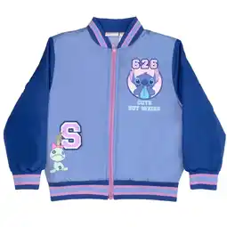 Walmart Lilo and Stich Character Girls Zip Up Bomber Jacket for Kids (Size 4-16) offer