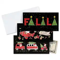 Walmart Fa-La-La Christmas Money Holders, Set of 6 (3 designs) Cash & Gift Card Holders offer