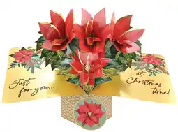 Walmart Second Nature Pop Up Christmas Card Poinsettia offer