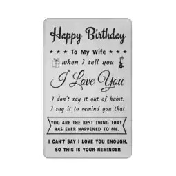 Walmart DEGASKEN Birthday Card for Wife, Credit Card Size, 1 Count offer