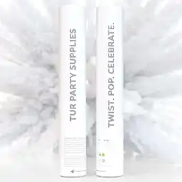 Walmart TUR White Powder Cannons 2 Pack - 12 Inch Biodegradable Smoke Bomb Poppers for Celebrations offer