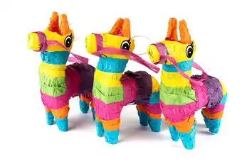 Walmart Mini Donkey Pinata Set - 3 Pack 4x7 for Fiesta Party Decorations and Favors offer