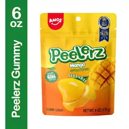 Walmart AMOS Peelerz Gummies Peelable Mango Candy Resealable Bag 6oz (1 Pack) offer