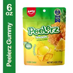 Walmart Amos Peelerz Gummies Pineapple Peelable Chewy Gummy Candy Shareable Size 6 oz (1 Pack) offer