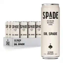 Walmart Spade Premium Natural Soda Zero Sugar Dr. Spade (12 Pack, 12 oz Cans) offer