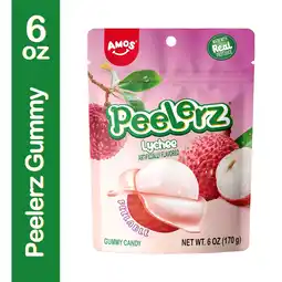 Walmart Amos Peelerz Gummy Lychee, Candy Bulk 6 oz Resealable Bag (1 Pack) offer