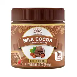 Walmart ChocZero Milk Chocolate Hazelnut Spread, Keto Friendly, No Sugar Added, 12oz Jar offer