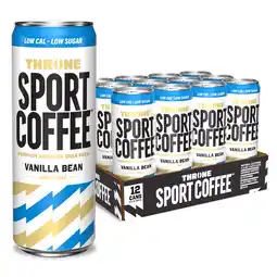 Walmart Throne SPORT COFFEE Vanilla Bean Cold Brew with Electrolytes and B Vitamins, 11oz cans, 12 pack offer