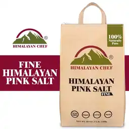 Walmart Himalayan Chef Pink Salt, Fine Grain 100% Natural & Organic, Shaker Refill, 5 lb Bag, No Allergens offer