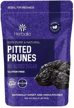 Walmart Pitted Prunes 32oz (2LB) Unsweetened, No Sugar Added, Unsulphured Dried Plums, Naturally Sweet offer