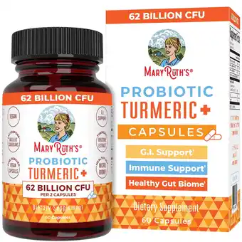 Walmart MaryRuth's Probiotic Turmeric+ Capsules, 60 ct offer