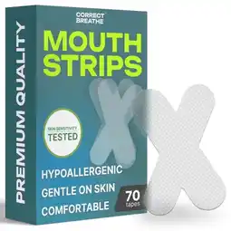 Walmart CorBreev | Mouth Tape for Sleeping (Pack of 70) - Anti Snoring - CPAP Friendly offer
