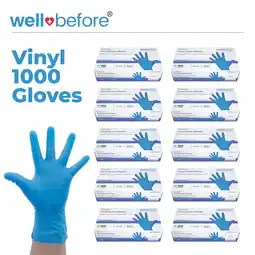 Walmart WellBefore Blue Vinyl Disposable Gloves - Small 1000 Ct - Powder & Latex-Free Gloves offer