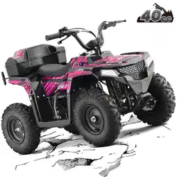 Walmart QEASET 40 cc Trail Blazer Ride-On Buggy – Dual-Speed Off-Roader, Key-Lock Safe, 10-15.5mph, Pink offer