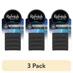 Walmart (3 pack) Refresh Your Car! Air Freshener (Lightning Bolt Scent, 4 Pack) offer