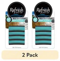 Walmart (2 pack) Refresh Your Car! Contour Vent Stick Car Air Freshener - 4 Count (Crisp Laundry Scent) offer
