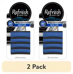 Walmart (2 pack) Refresh Your Car! Contour Vent Stick Car Air Freshener - 4 Count (New Car Scent) offer