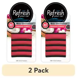 Walmart (2 pack) Refresh Your Car! Hawaiian Sunrise Contour Vent Stick Car Air Freshener - 4 Ct offer