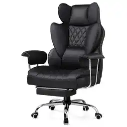 Walmart GTRACING Ergonomic Executive Cozy Fabric Gaming Office Chair with Footrest, Black offer