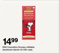 Target Wild Cosmetics Snoopy refillable deodorant starter kit with case offer