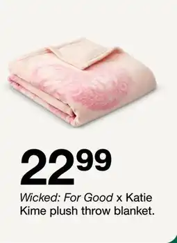 Target Wicked: For Good x Katie Kime plush throw blanket offer