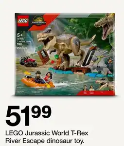 Target LEGO Jurassic World T-Rex River Escape dinosaur toy offer