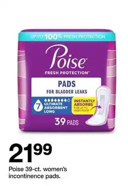Target Poise 39-ct. women's incontinence pads offer