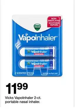 Target Vicks VapoInhaler 2 - ct. portable nasal inhaler offer