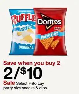 Target Frito Lay party size snacks & dips offer