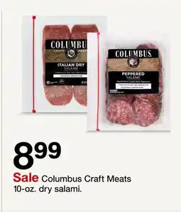 Target Columbus Craft Meats 10-oz. dry salami offer