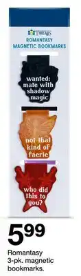 Target Romantasy 3-pk. magnetic bookmarks offer