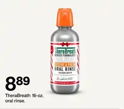 Target TheraBreath 16-oz. oral rinse offer
