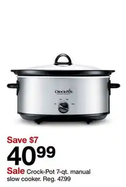 Target Crock-Pot 7-qt. manual slow cooker offer