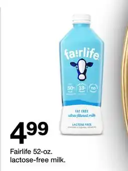 Target Fairlife 52-oz. lactose-free milk offer