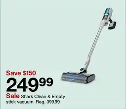 Target Shark Clean & Empty stick vacuum offer
