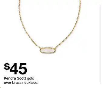 Target Kendra Scott gold over brass necklace offer