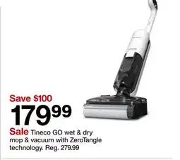 Target Tineco GO wet & dry mop & vacuum with ZeroTangle technology offer