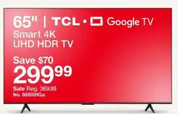 Target TCL 65 Smart 4K UHD HDR TV offer
