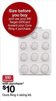 Target Oura Ring 4 sizing kit offer