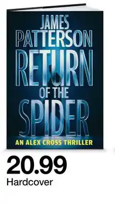 Target James Patterson Return of the Spider Hardcover offer