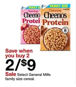 Target Select General Mills family size cereal offer
