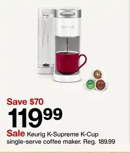 Target Keurig K-Supreme K-Cup single-serve coffee maker offer