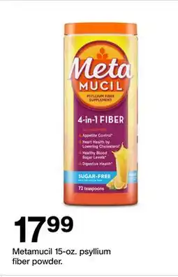 Target Metamucil 15-oz. psyllium fiber powder offer