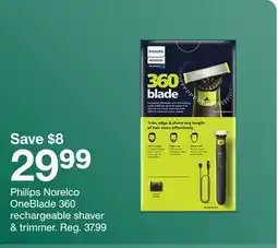 Target Philips Norelco OneBlade 360 rechargeable shaver & trimmer offer