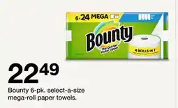 Target Bounty 6-pk. select-a-size mega-roll paper towels offer