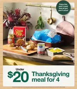 Target Thanksgiving meal for 4 offer